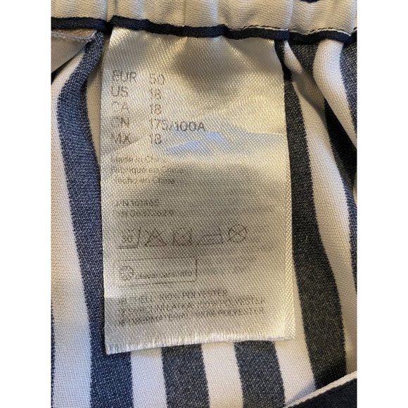 H&m Blue and White Striped Circle Skirt Size 18 - Picture 6 of 6